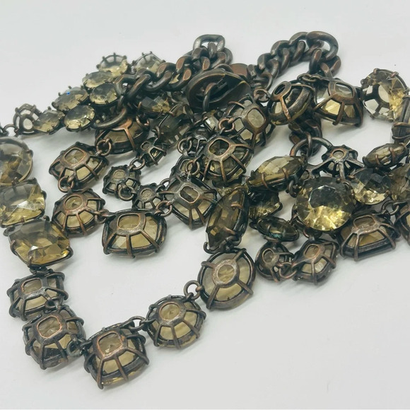 J. Crew Smoky Brown 3-Strand Jeweled Necklace - Picture 4 of 4